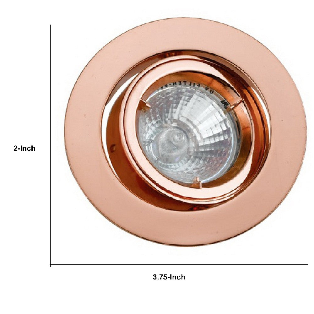 3.75 Inch 12V Round Ceiling Light with Metal, Antique Copper - BM272353