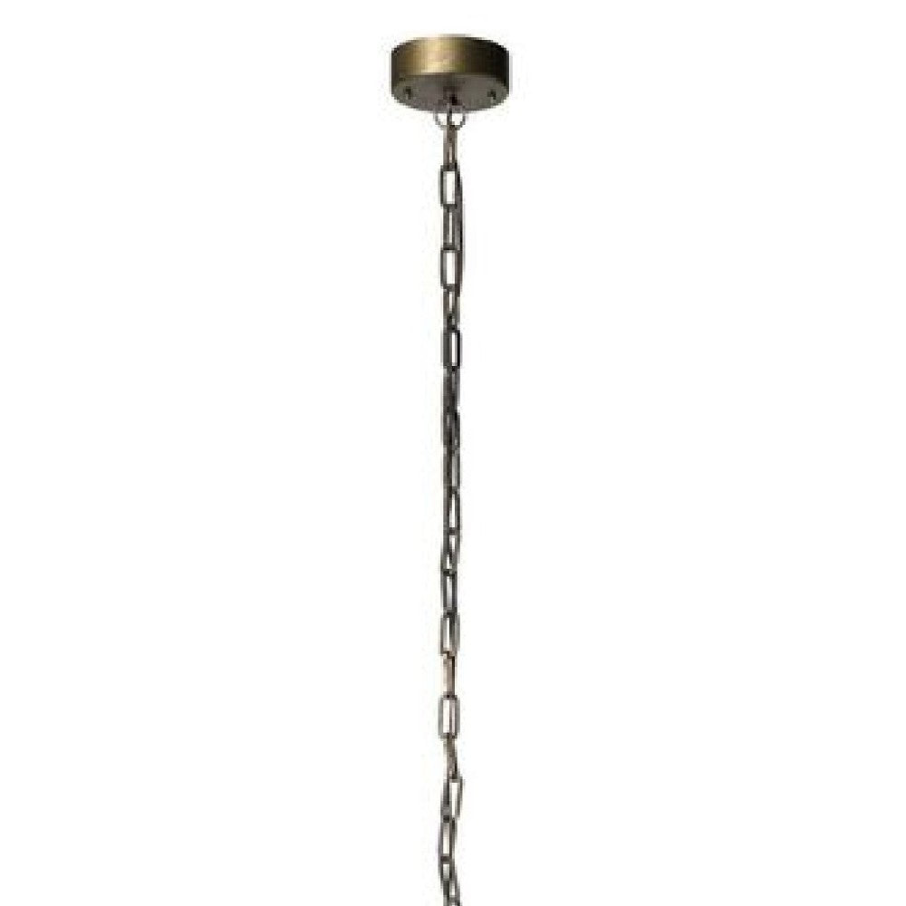 24 Inch Rattan Pendant Chandelier, Natural Brown, Brass - BM272381