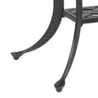 42 Inch Cast Metal Outdoor Patio Coffee Table, Dark Bronze - BM272415