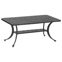 42 Inch Cast Metal Outdoor Patio Coffee Table, Dark Bronze - BM272415