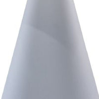 22 Inch Outdoor, Aluminum Side Table with Cone Shaped Base, White - BM272452