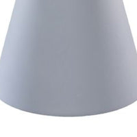 22 Inch Outdoor, Aluminum Side Table with Cone Shaped Base, White - BM272452