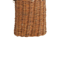 15 Inch Woven Wicker Basket with Rope Hanger, Large, Brown - BM273098