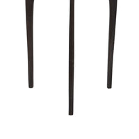 22 Inch Metal Round Accent Table, Three Curved Legs, Antique Brown - BM277047