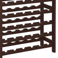 Naomi 39 Inch 7 Tier Wine Rack, Bamboo Frame, 42 Bottles, Espresso Brown - BM277145
