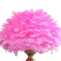 Lily 24 Inch Metal Glam Feather Table Lamp, Candlestick, 40W, Pink, Gold - BM279098