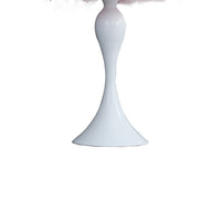 Lily 24 Inch Metal Glam Feather Table Lamp, Candlestick, 40W, Pink, White - BM279100