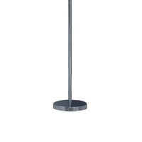 Finn 63 Inch Glamorous Floor Lamp, Rose Accent Shade, 100W, Purple, Silver - BM279107