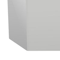 Cid Keli 15 Inch Modular End Table, Small, Glossy, Light Gray - BM279368
