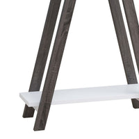 Baki 38 Inch Modern Wood Side Console Table, Corner Compartment, White - BM279739