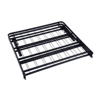 Adel Twin Size Low Profile Bed, Foldable Metal Frame, Black - BM280382