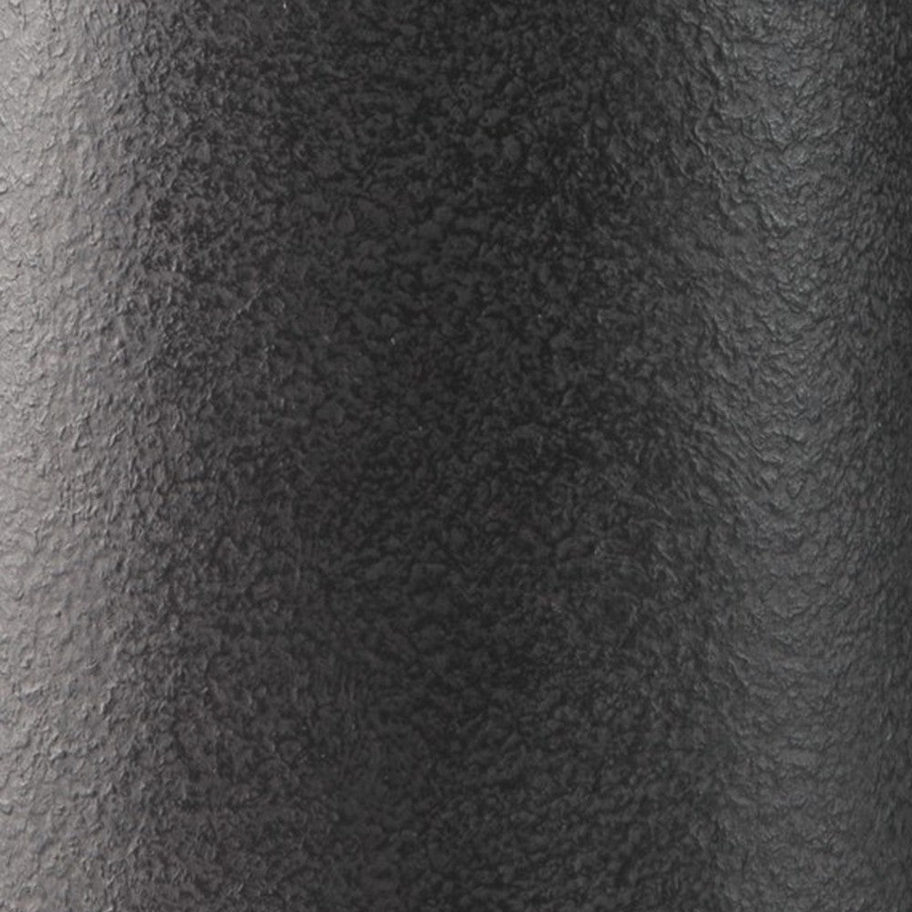 Fin 18 Inch Cylindrical Metal Vase, Subtly Textured Antique Blackened Brown - BM283067
