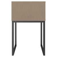 Grace 20 Inch Modern Nightstand, Metal Base, 1 Drawer, Whitewashed Wood - BM283324