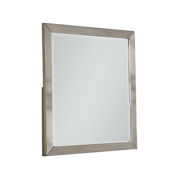 Bran 36 x 36 Modern Square Dresser Mirror, Pine Wood, Light Brown - BM284304