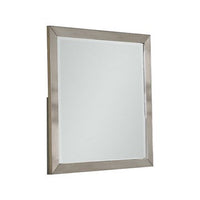 Bran 36 x 36 Modern Square Dresser Mirror, Pine Wood, Light Brown - BM284304