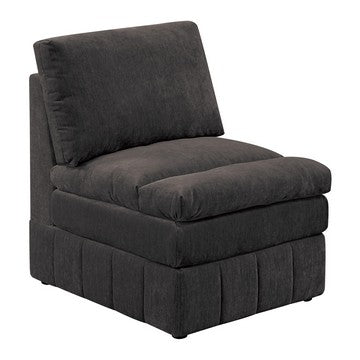 Plush armless online chair