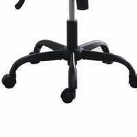 Ida 26 Inch Ergonomic Office Chair, Faux Leather Swivel Seat, Black, Gray - BM284335