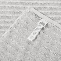 Cora 6 Piece Soft Egyptian Cotton Towel Set, Classic Textured Design, White - BM284589