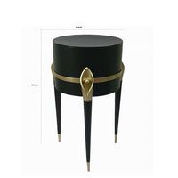 22 Inch Planter on Stand, Lily Design, Modern, Iron Legs, Brass, Black - BM284747