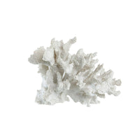 Lily 10 Inch Faux Coral Accent Sculpture, Polyresin Decorative Piece, White - BM284967