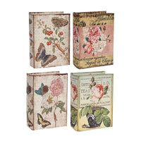 Anya Set of 4 Artisanal Boxes for Accessories, Book Inspired Look, Floral - BM284994