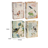 Anya Set of 4 Artisanal Boxes for Accessories, Book Inspired Look, Birds - BM284995