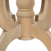 28 Inch Round Side Table, Turned Legs, Classical Style, Wood Grain, Brown - BM285112