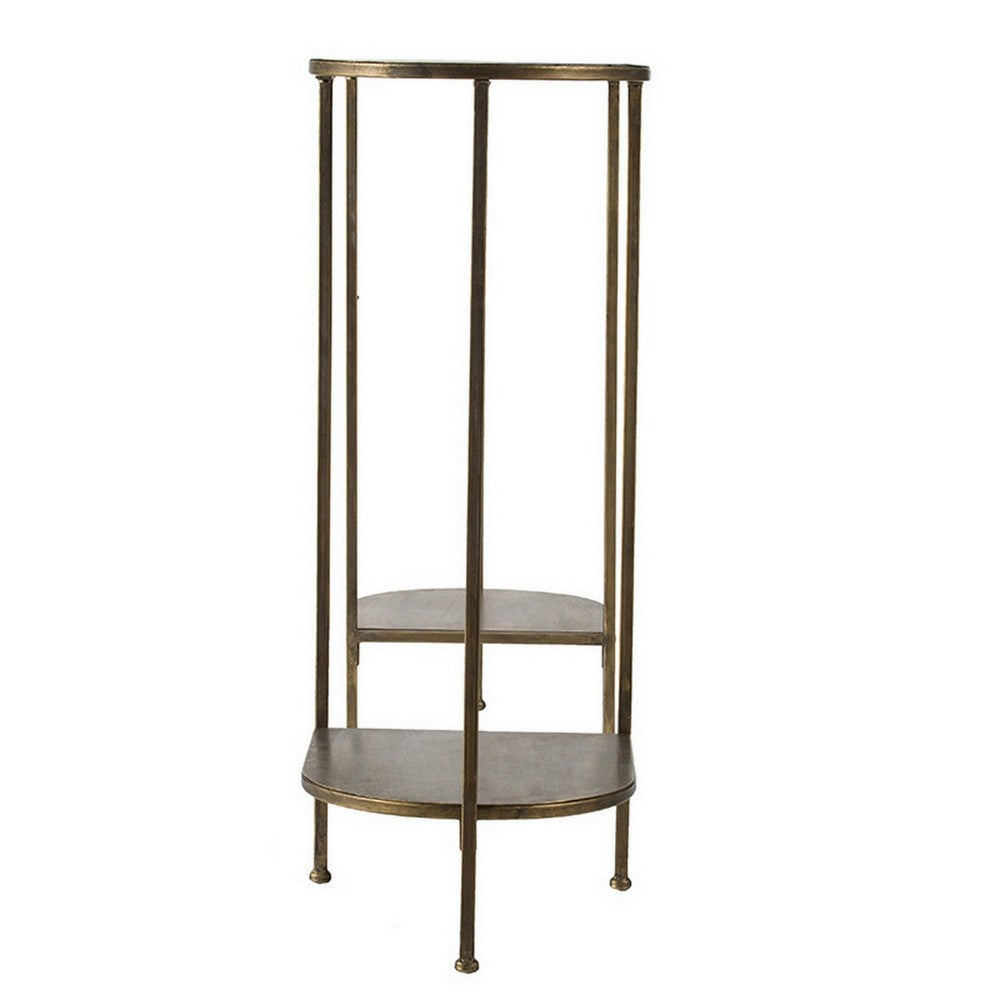 57 Inch Console Table, Oval, Steel Frame, Modern, Bronze Finish - BM285129