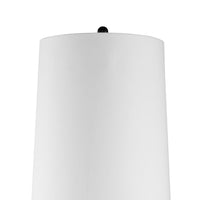 61 Inch Modern Floor Lamp, Round Drum Shade, Aluminum Frame, White, Black - BM285178