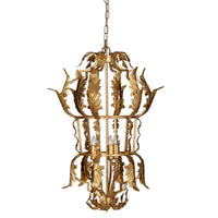20 Inch Luxury Grade 3 Light Chandelier, Acanthus Leaf, Metal Gold Finish - BM285187