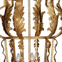 20 Inch Luxury Grade 3 Light Chandelier, Acanthus Leaf, Metal Gold Finish - BM285187