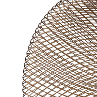 14 Inch Round Wall Mounted Lamp, Iron Mesh and Hardware, Gold Finished - BM285190