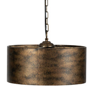 16 Inch 3 Light Chandelier, Round, Iron Frame, Rustic Brushed Bronze Finish - BM285202