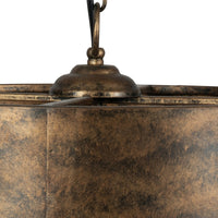 16 Inch 3 Light Chandelier, Round, Iron Frame, Rustic Brushed Bronze Finish - BM285202