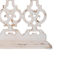32 Inch Console Table, Fir Wood, Traditional, Scrollwork, Whitewash, Brown - BM285266