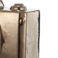 6 Inch Decorative Camera Table Top Accent, Distressed Gold Finish Ceramic - BM285272