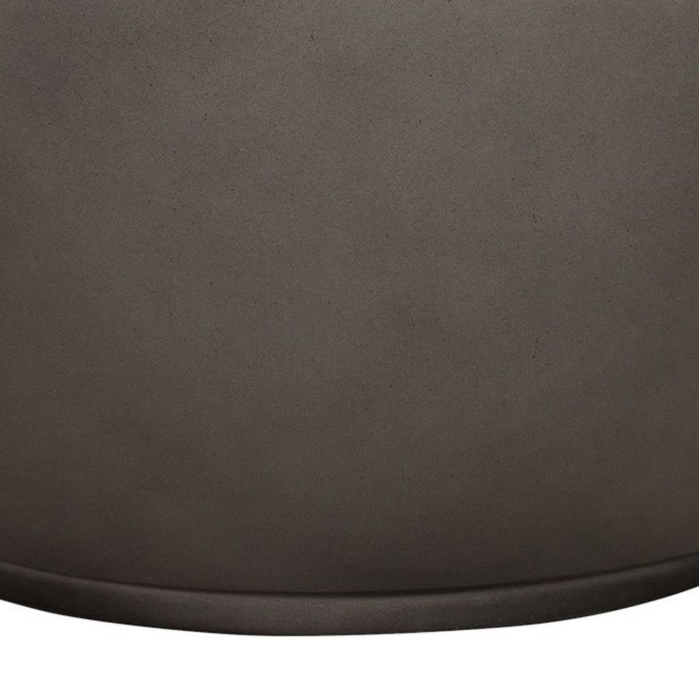 Shae 20 Inch Large Indoor Outdoor Planter, Slanted, Concrete, Modern, Gray - BM285313