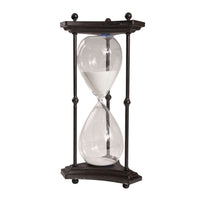 17 Inch Hourglass Accent Decor, Striking and Stylish Black Metal Frame - BM285545