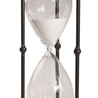 17 Inch Hourglass Accent Decor, Striking and Stylish Black Metal Frame - BM285545