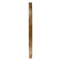 33 Inch Modern Accent Wall Mirror, Mountable Oval Wood Frame in Brown - BM285554