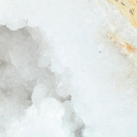 5 Inch Natural White Stone Bookends, Artisanal Textured Geode Rock - BM285560