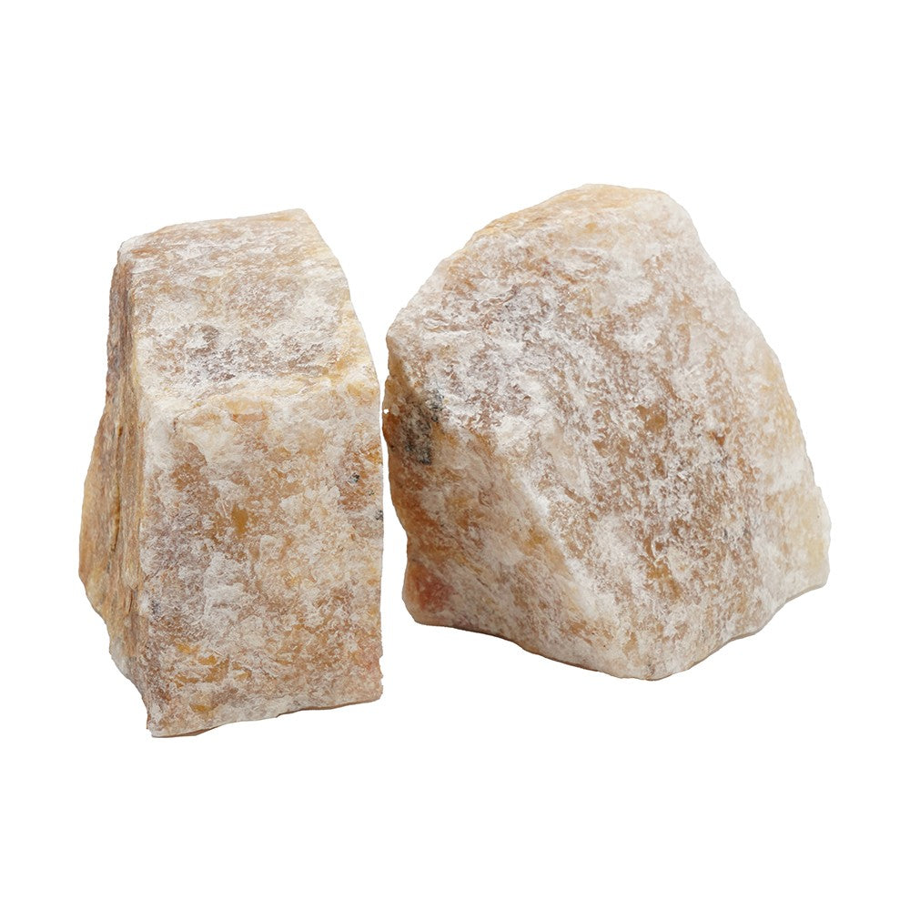 4 Inch Quartz Geode Bookend, Naturally Textured Shape, Brown and Beige - BM285586