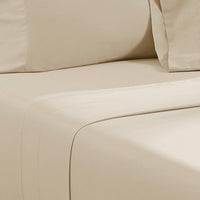 Ivy 4 Piece Full Size Cotton Ultra Soft Bed Sheet Set, Prewashed, Cream - BM285632