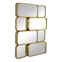 32 Inch Luxury Wall Decor Mirror, 8 Gold Finished Curved Metal Frames - BM285900