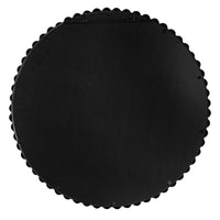 Emu 32 Inch Modern Round Wall Mirror, Beaded Black Metal Accent Frame - BM285938