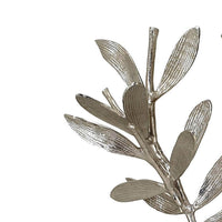 28, 23 Inch Set of 2 Metal Statuettess, Decorative Accent Olive Tree, White - BM286108