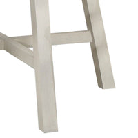 48 Inch Round Dining Table, 2 Tone Dark Veneer Top, Crisp White Base - BM286293