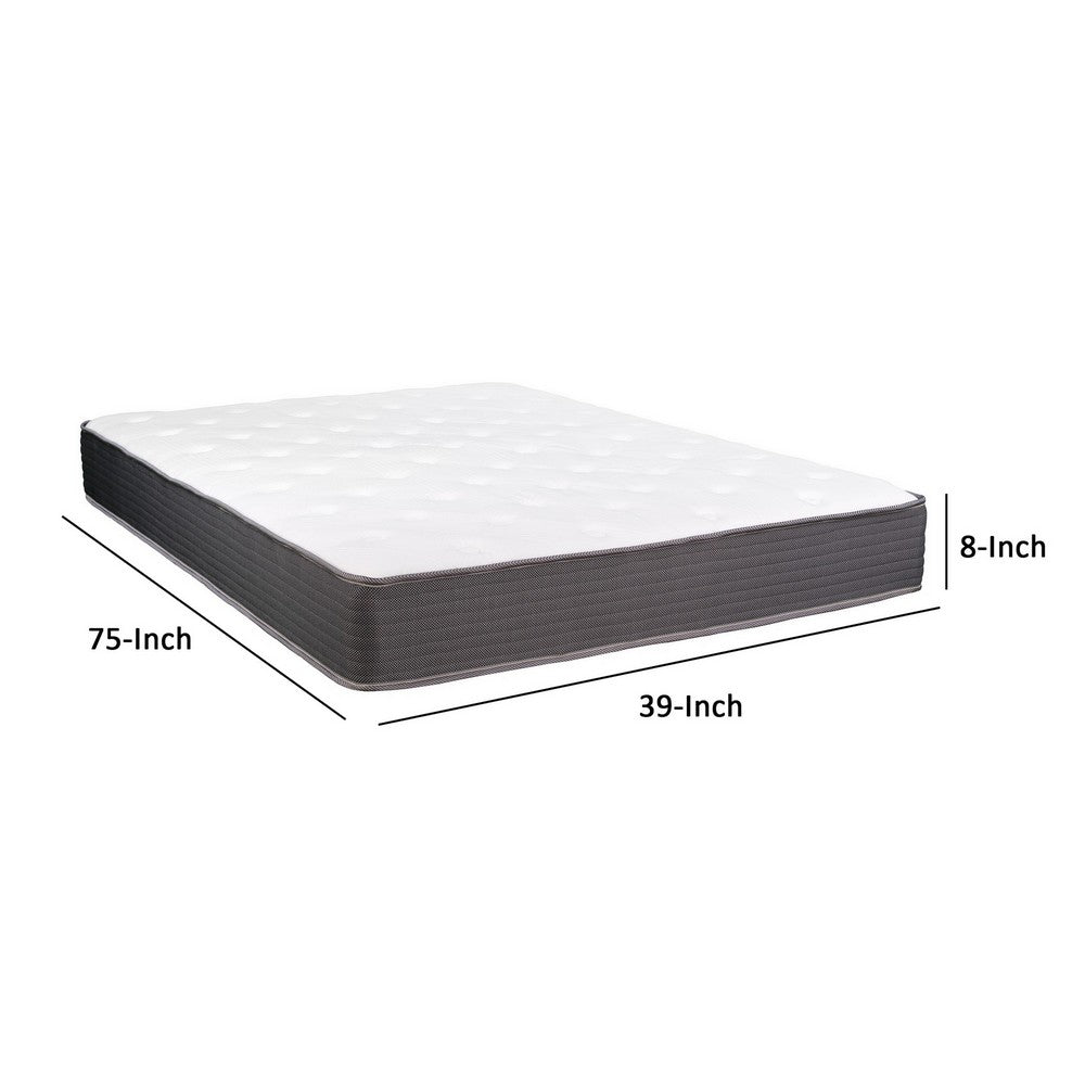 Cari 8 Inch Hybrid Twin Size Mattress, Cool Gel Memory Foam, Pocket Coil - BM286354