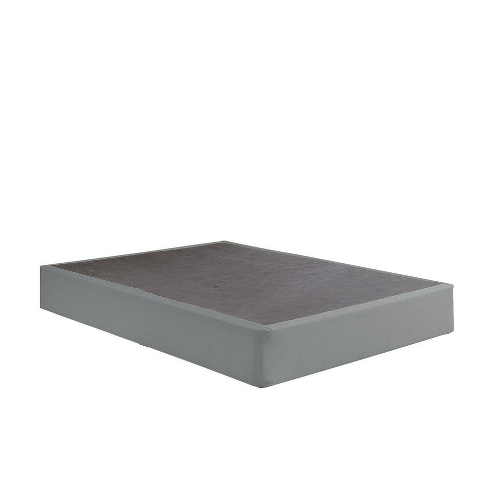 Dio 9 Inch Full Size Mattress Foundation Base, Polyester, Metal Frame - BM286444