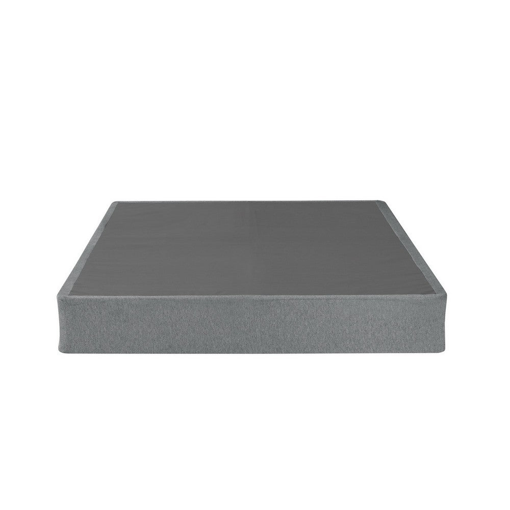 Dio 9 Inch Full Size Mattress Foundation Base, Polyester, Metal Frame - BM286444